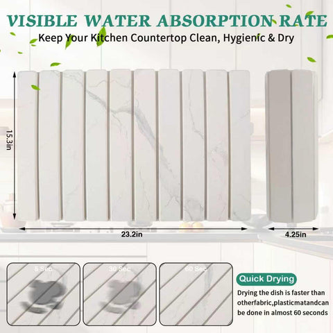 YLjindoia mat uses absorbent diatomaceous earth for quick moisture removal.