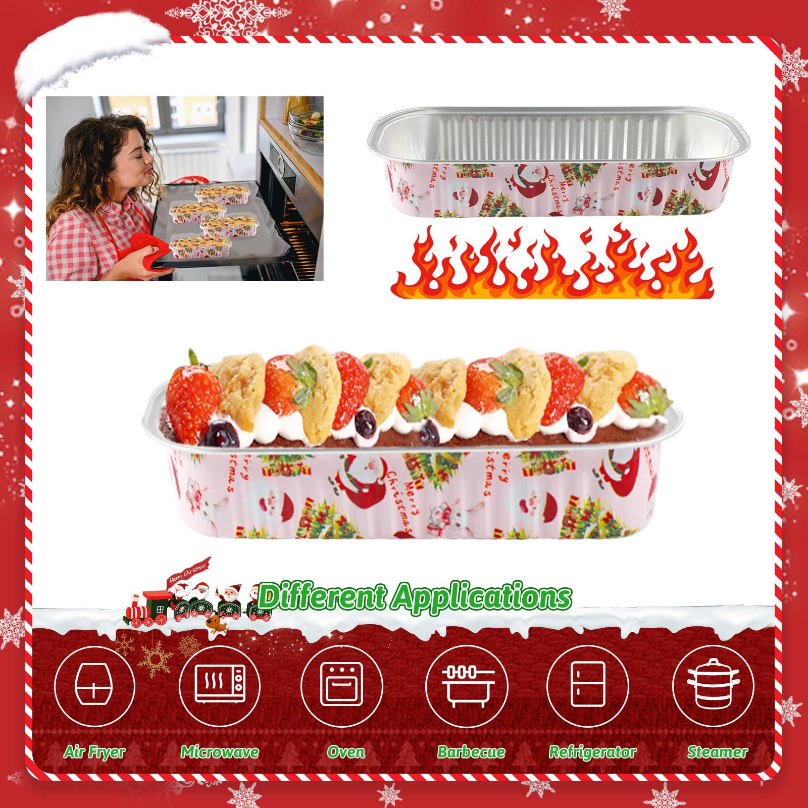 YLNURAC mini loaf pans with spoons and lids for portable party desserts.