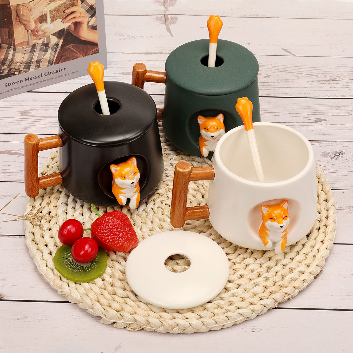 YLOKO Shiba Inu mug dishwasher-safe for easy cleaning