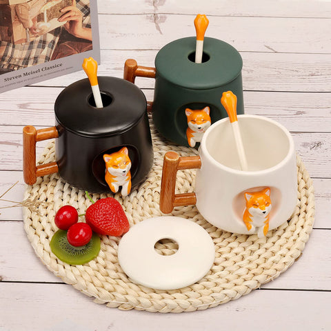 YLOKO Shiba Inu mug dishwasher-safe for easy cleaning