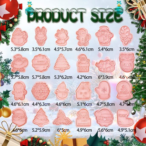 YLOLUL 3D cookie cutters provide precise Christmas shapes for easy dough cutting
