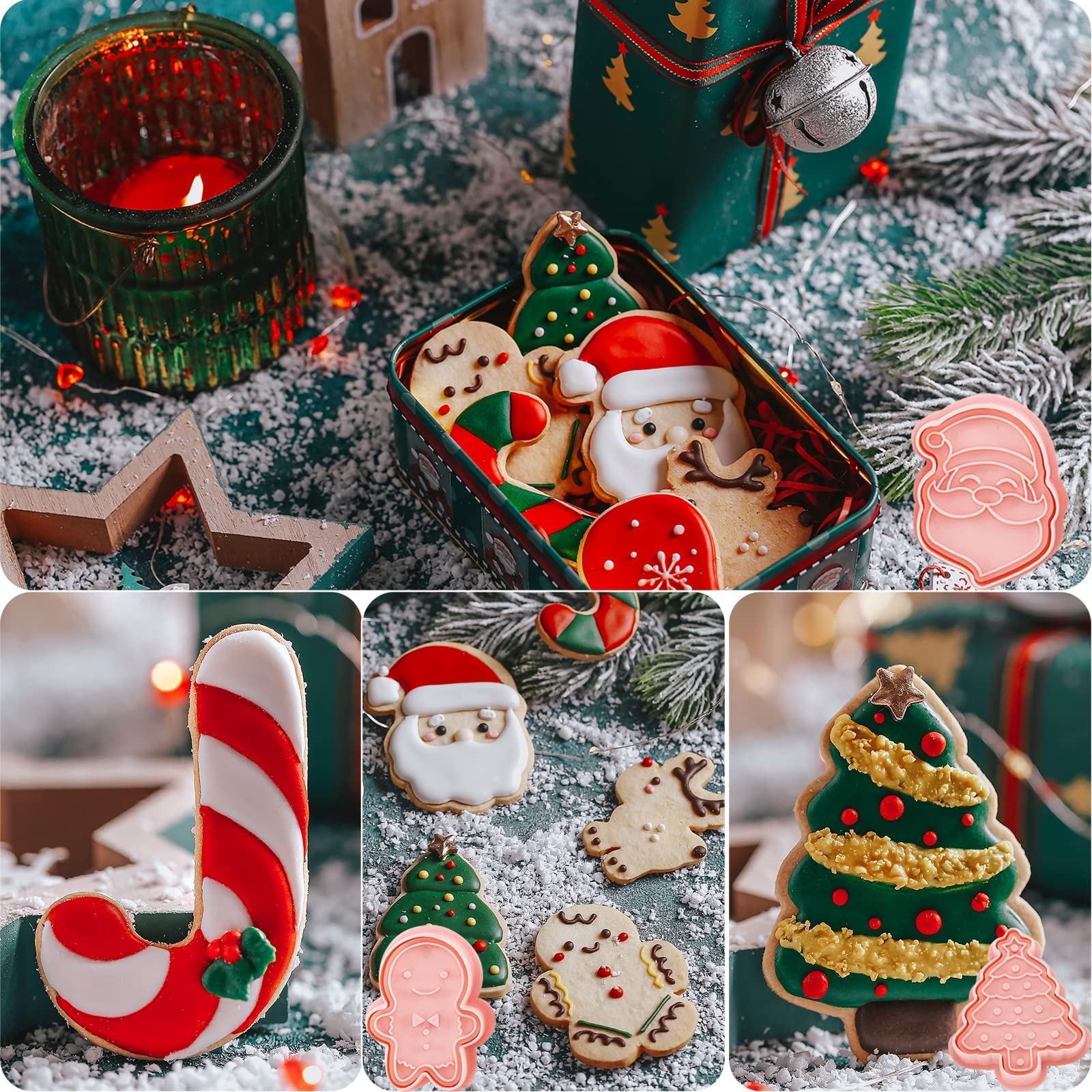 YLOLUL Gift pack Christmas baking tools for bakers