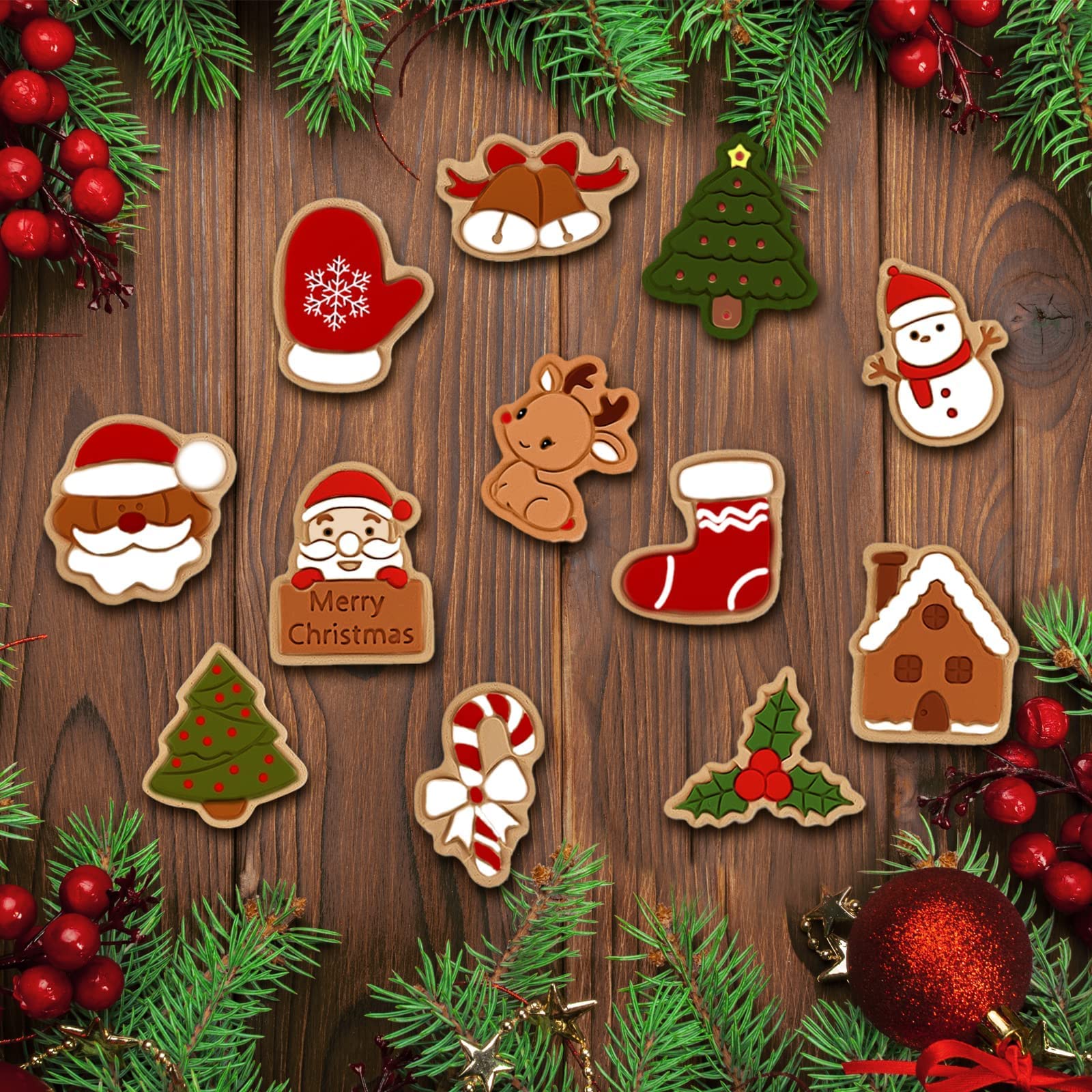 YLOLUL PVC material cookie cutters for durable holiday use