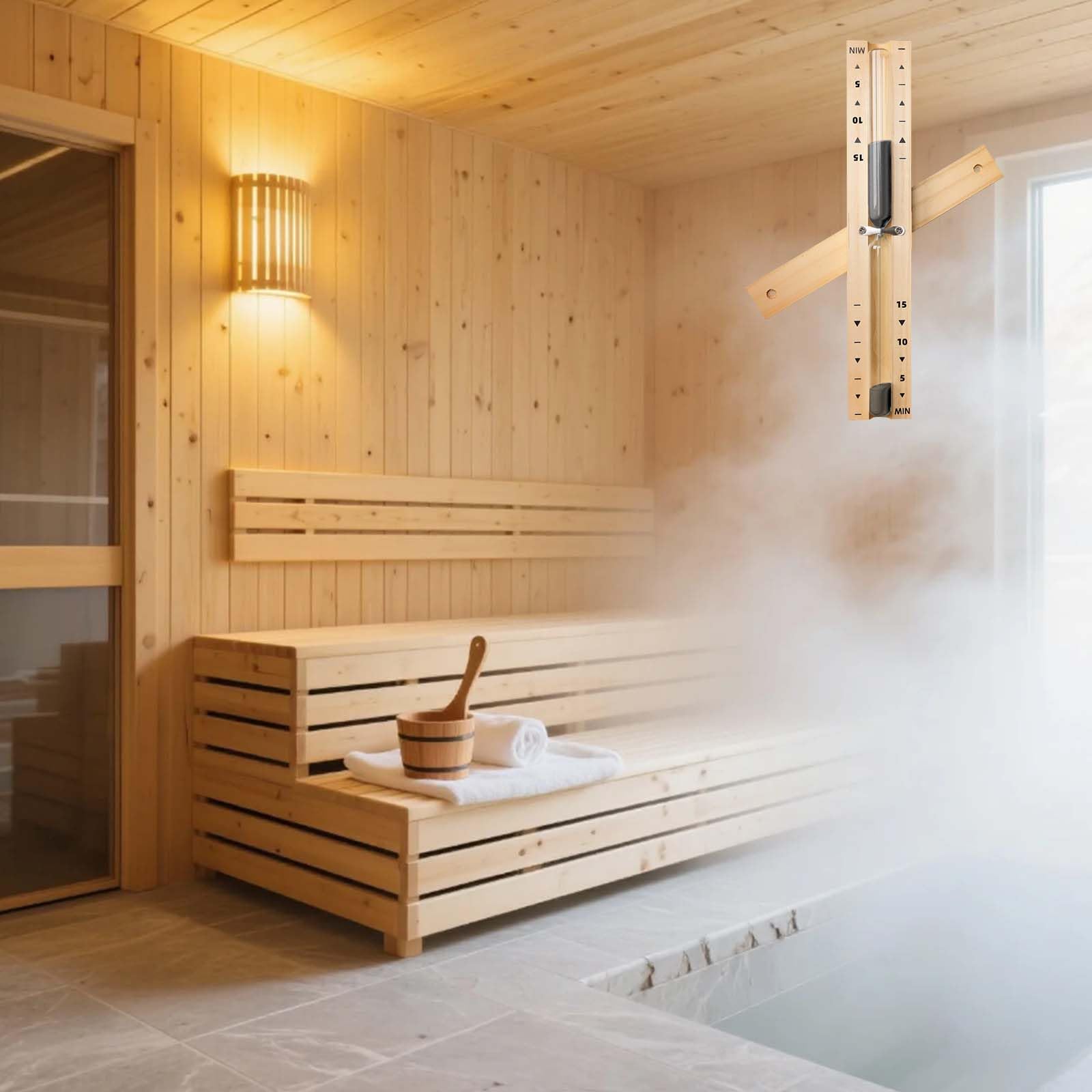 YLTIMER 20-minute sauna hourglass ideal for planning relaxing sessions