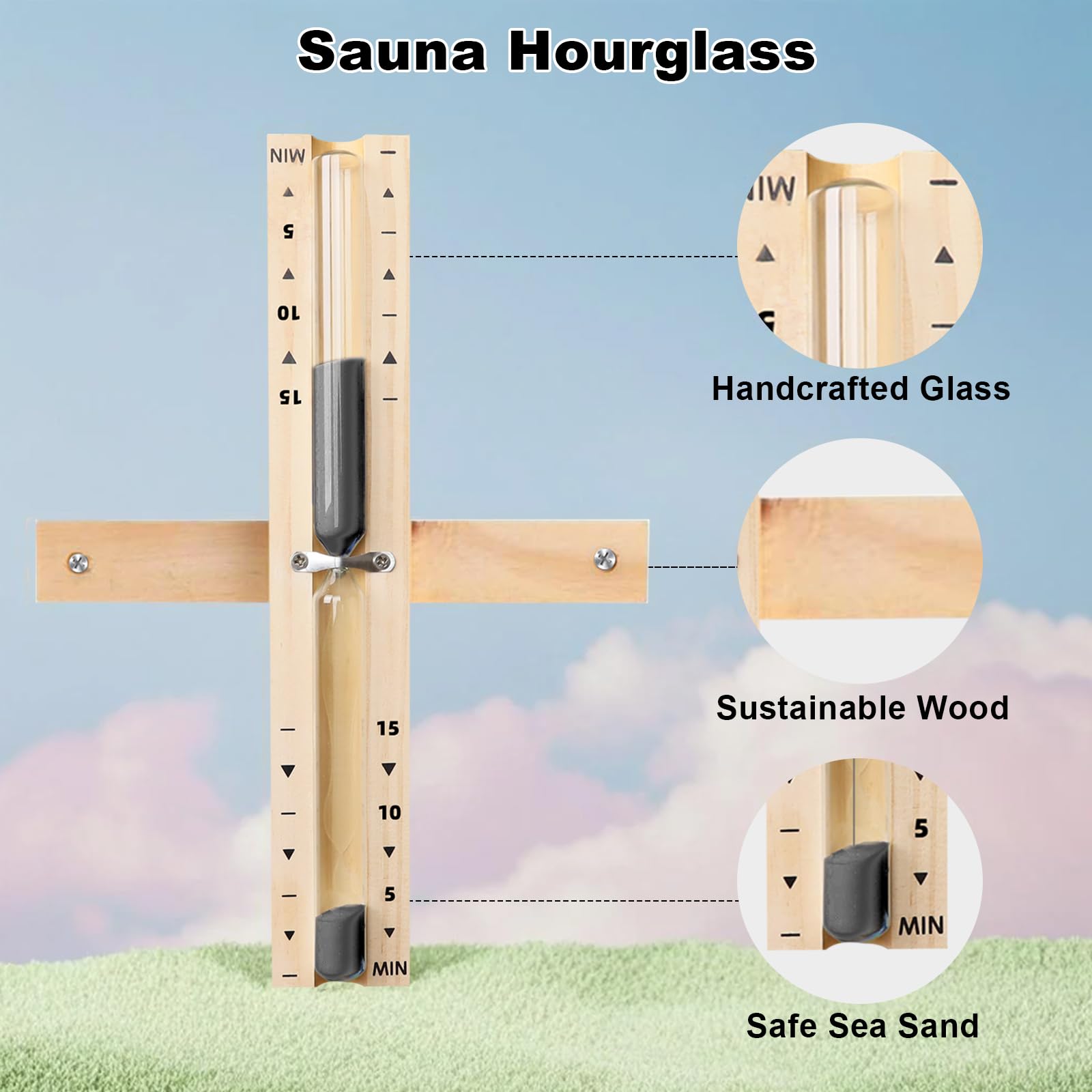 YLTIMER rotating sauna timer keeps setup simple during steam-filled sessions