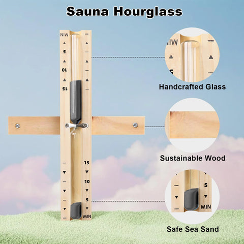 YLTIMER rotating sauna timer keeps setup simple during steam-filled sessions