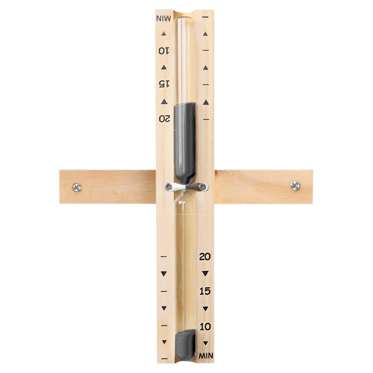 YLTIMER sauna hourglass wall-mount with black sand for precise session timing