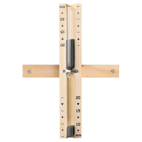 YLTIMER sauna hourglass wall-mount with black sand for precise session timing