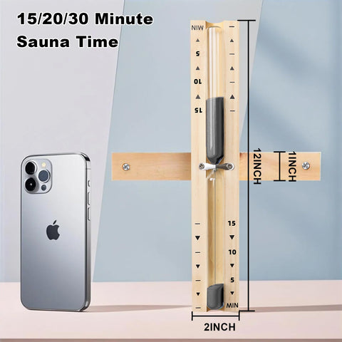 YLTIMER wooden hourglass with wall screws for secure mounting