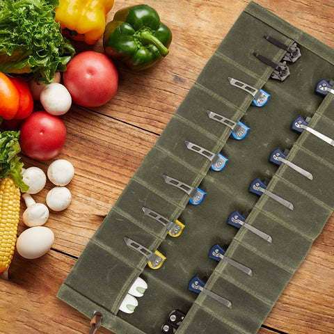 YLZZMDQSZ 16-slot organizer ideal for EDC and chef tools.