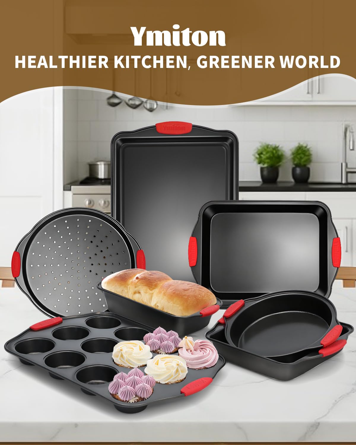 Gift-ready Ymiton bakeware packaging suitable for holidays and housewarmings.