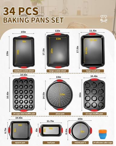 Durable Ymiton carbon steel pan highlighting robust construction for high-heat baking.