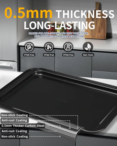 Ymiton muffin pans and silicone cups provide reliable nonstick performance for muffins.