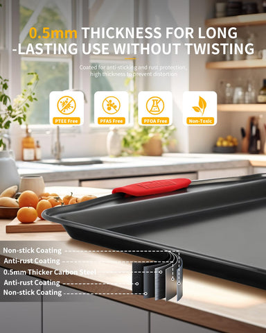 Ymiton bakeware oven-safe up to 450°F suitable for standard and convection ovens.