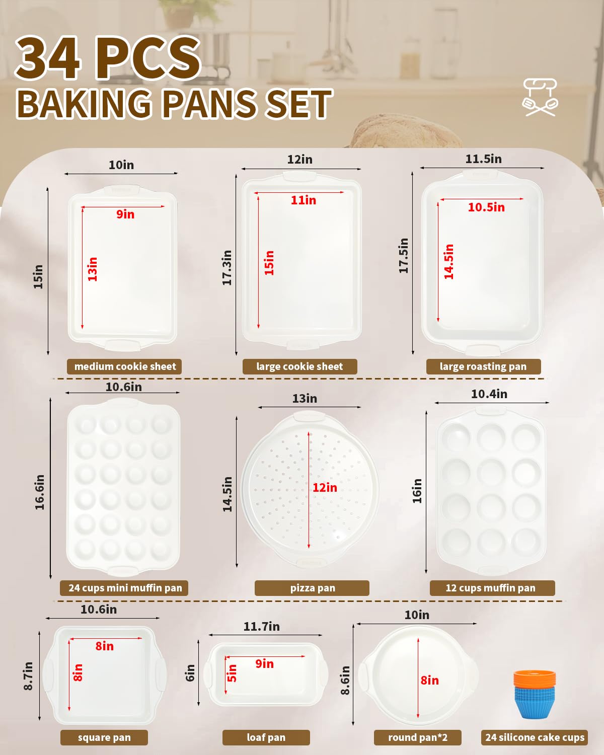 Ymiton oven-safe carbon steel pans withstand high oven temperatures