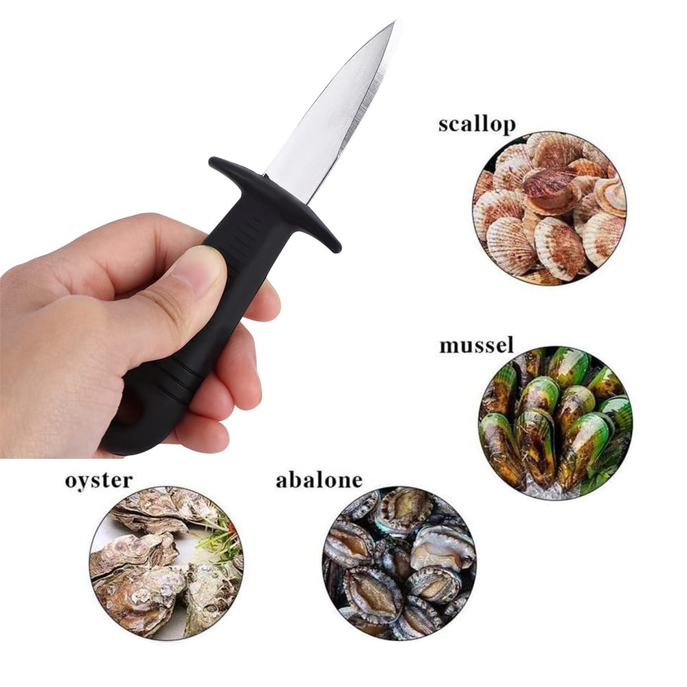 Ymkf Sqqr oyster knife helps open oysters safely and neatly.