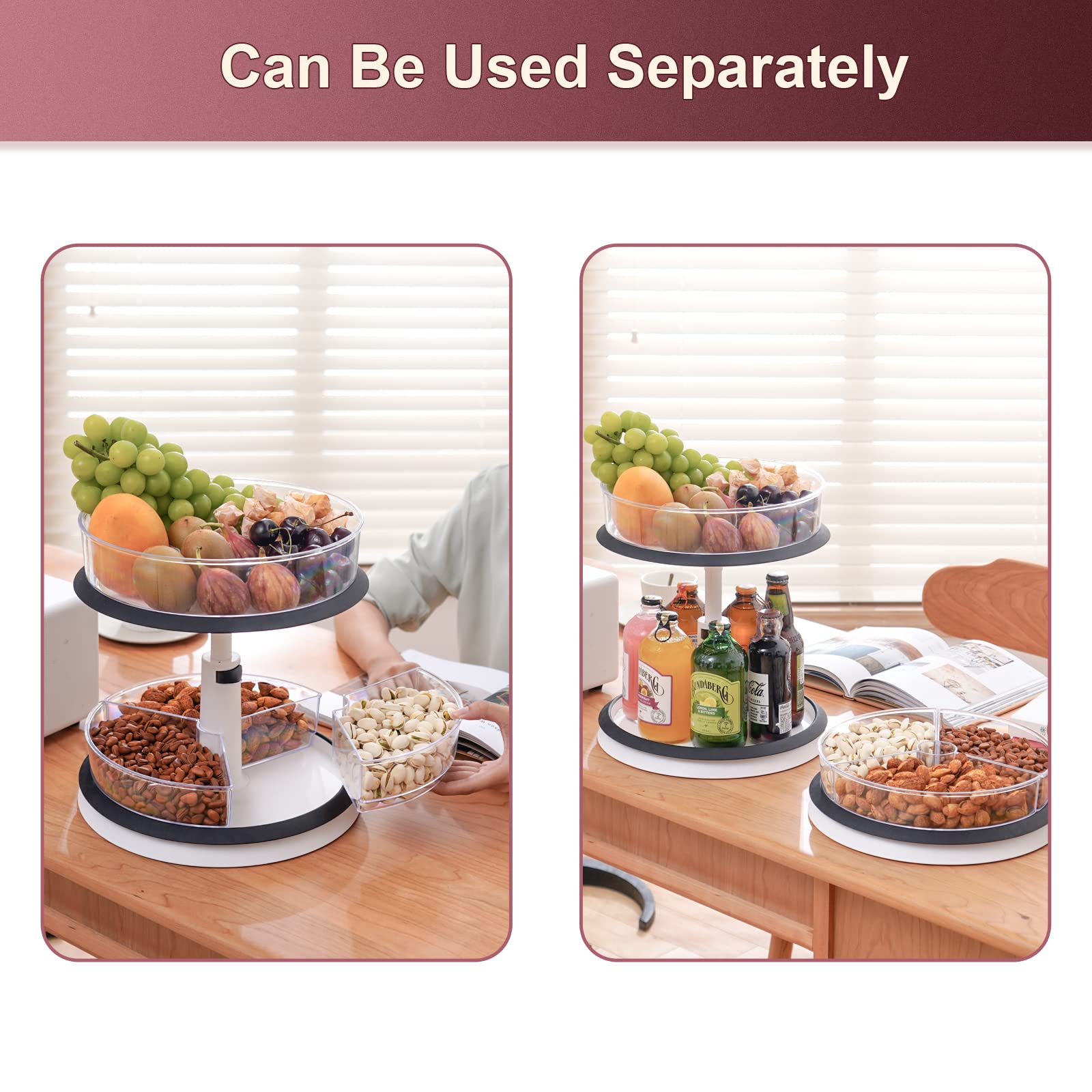 Ynelyase adjustable height keeps storage adaptable from counter to cabinet.
