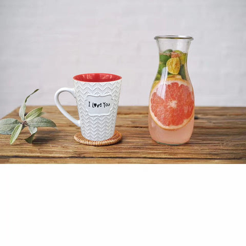 Ynsfree I Love You mug two-sides print visible from any angle during tea time.