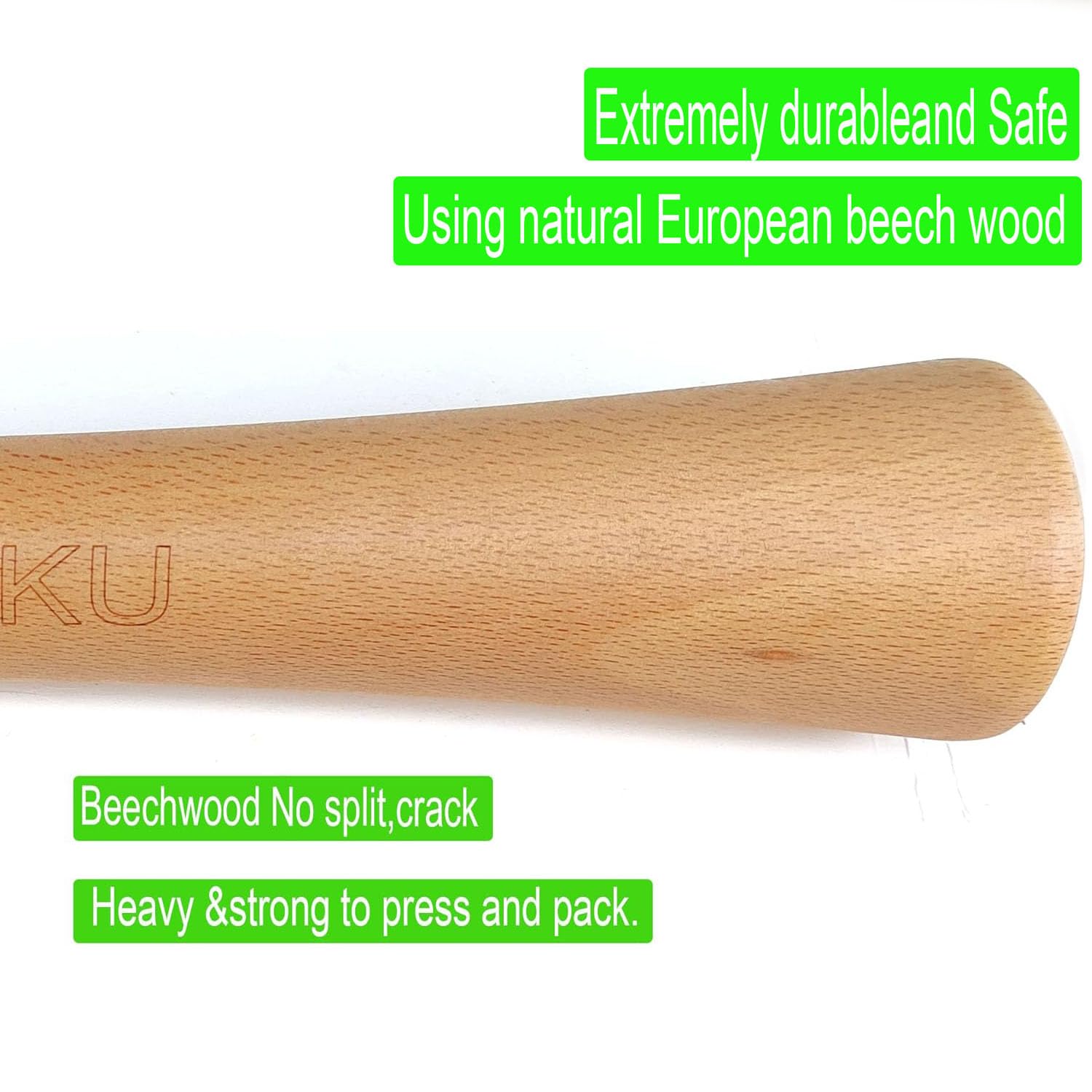 YOBNKU 30 cm sauerkraut pounder suitable for jars and crocks
