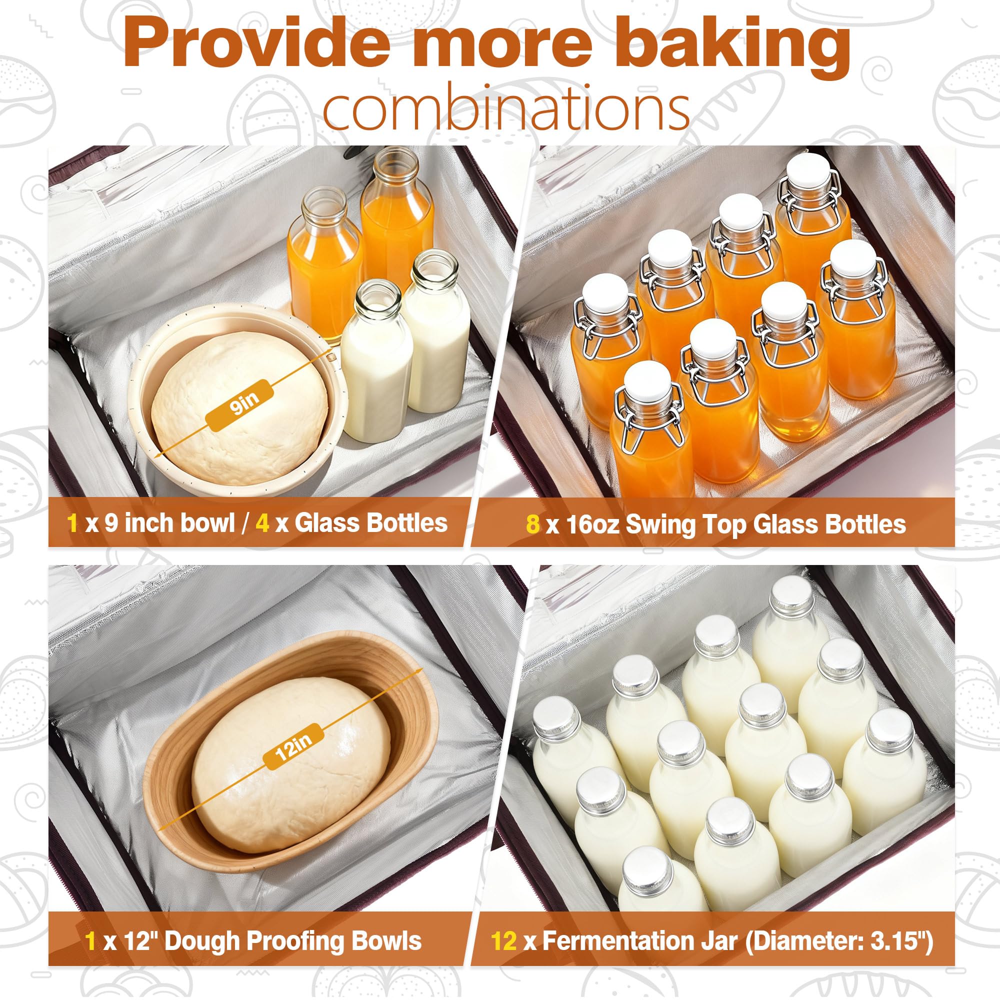 Yocookus folding bread proofing box folded design saving space in a small kitchen