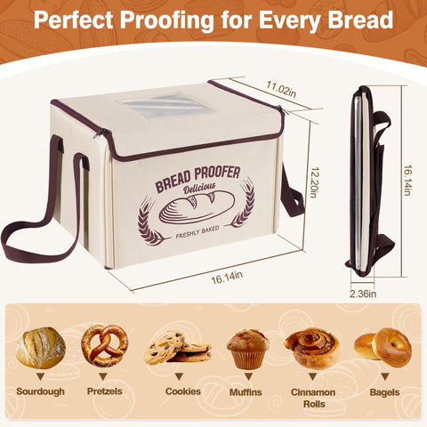 Yocookus folding bread proofing box inside view highlighting the stainless steel rack