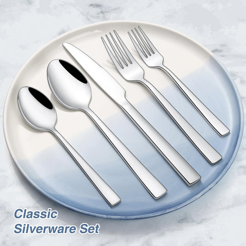 Yoehka ergonomic handles with balanced weight for comfortable dining.