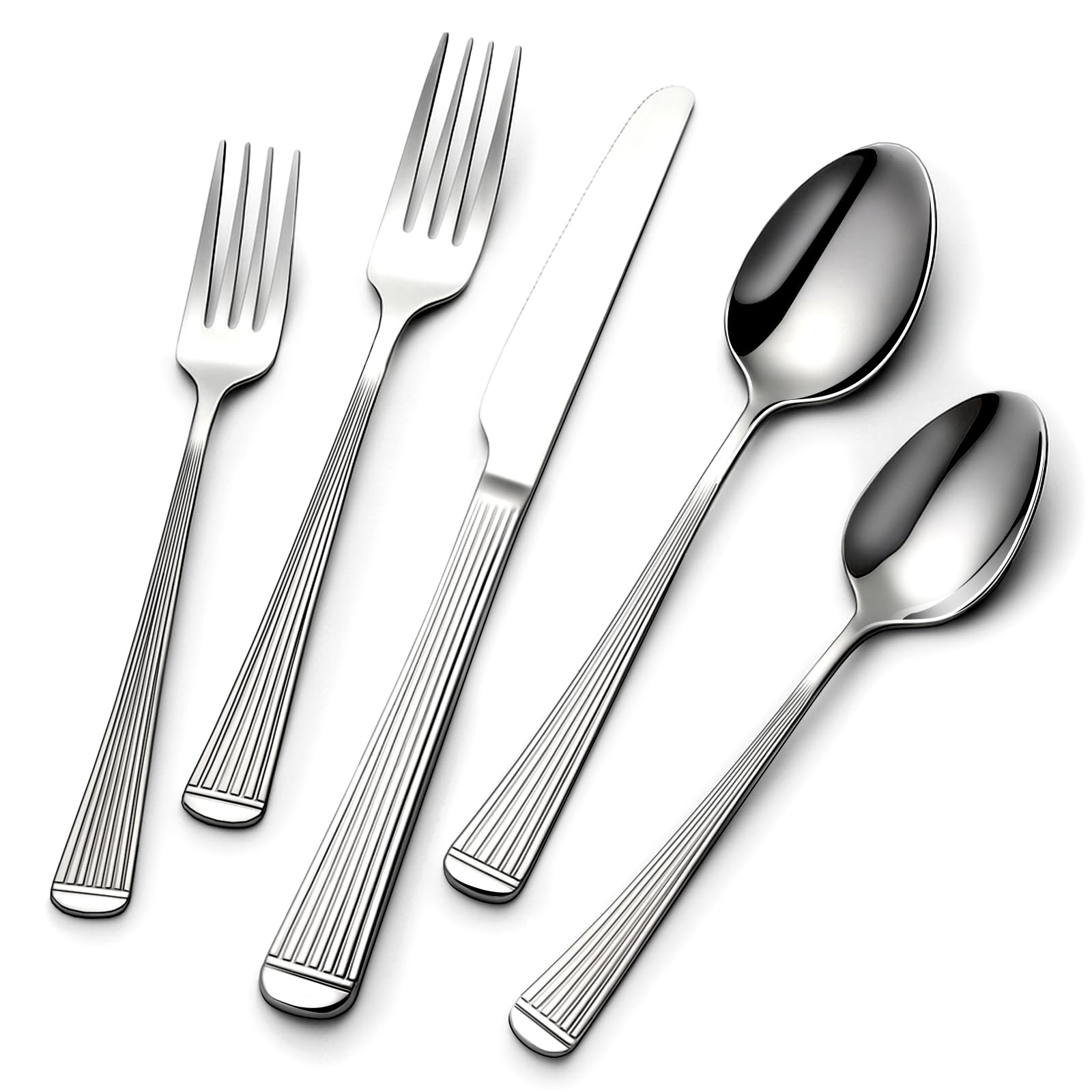 Yoehka hammered silverware 12 dinner spoons with mirror polish for elegant dining at home