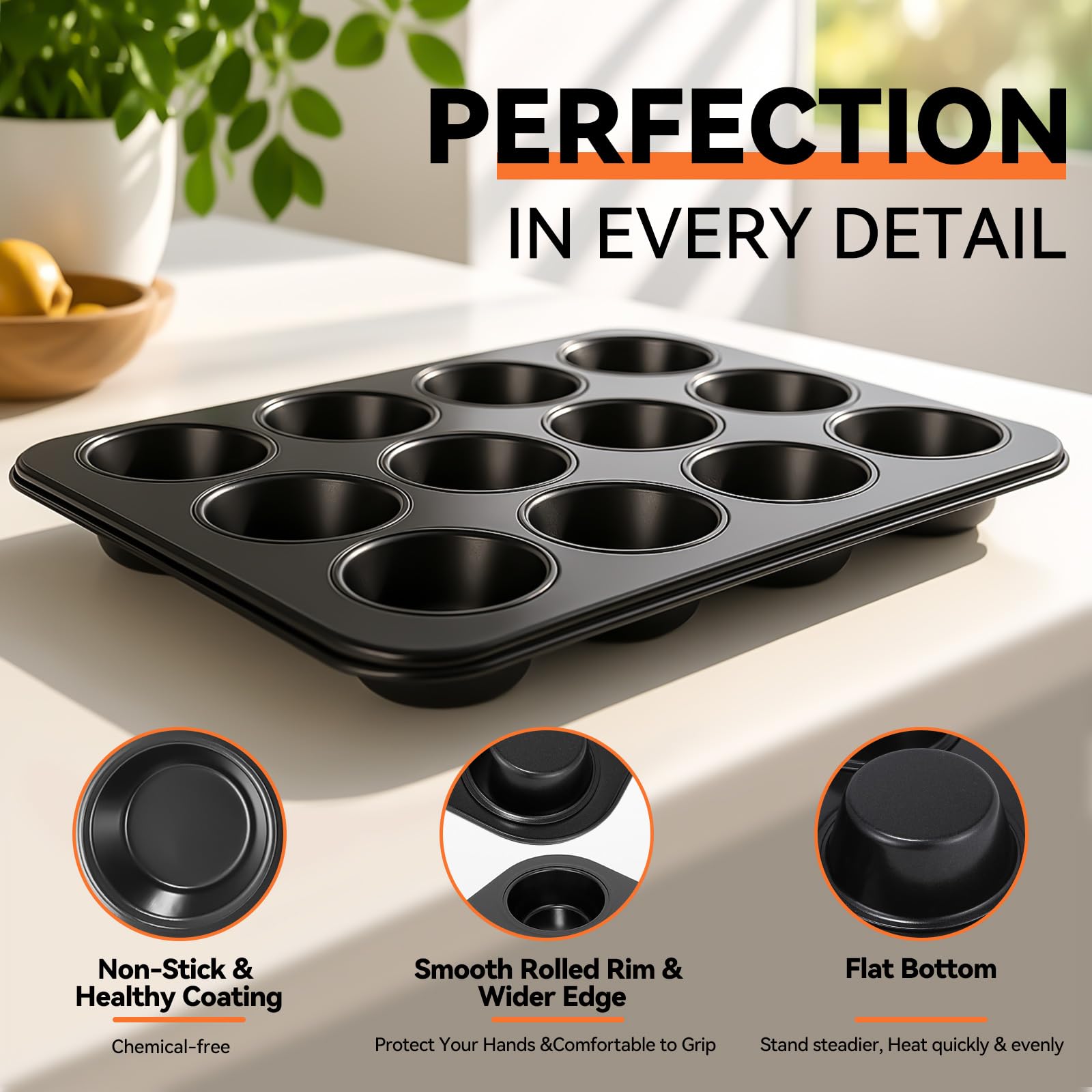Yoehka carbon-steel muffin pan delivers even heating for consistent bakes.