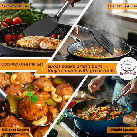 Yoehka heat-resistant handle stays cool during high-heat cooking.