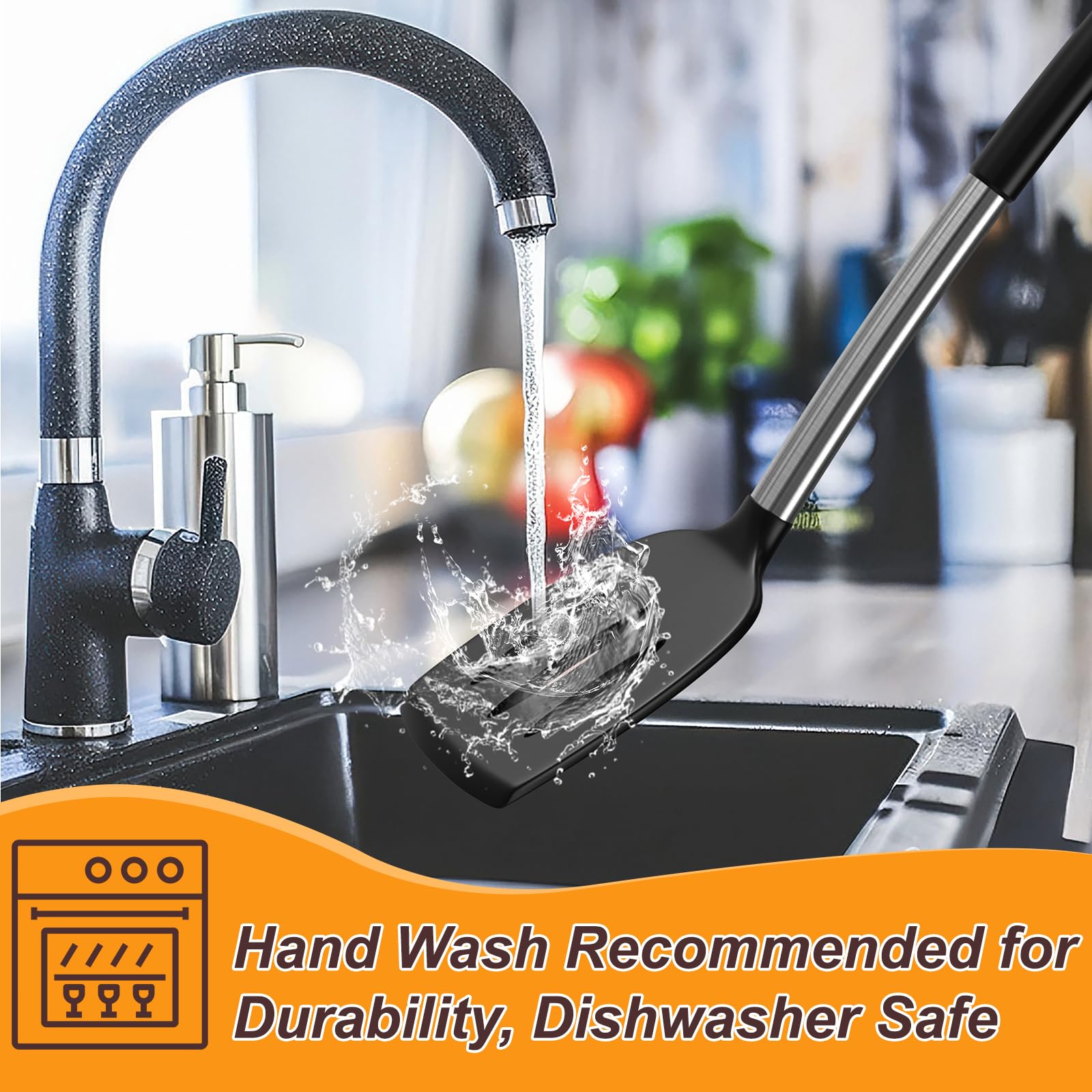 Yoehka utensils glide safely on nonstick cookware without sticking.