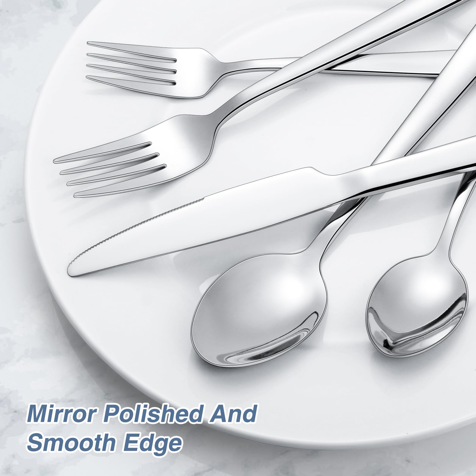 Yoehka dishwasher-safe silverware ready for easy cleaning.