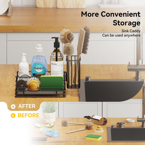 Anti-slip base keeps the caddy stable during busy kitchen tasks