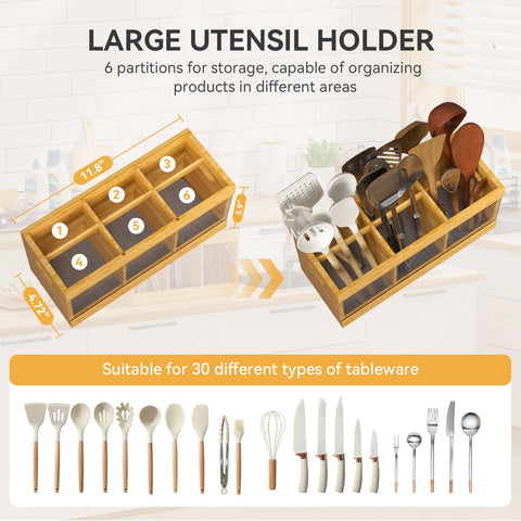 Yofidra natural bamboo finish adds warm farmhouse charm to kitchens