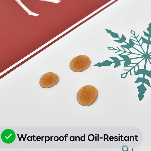 Yofori Christmas tablecloth featuring Santa motif eases cleanup after celebrations.