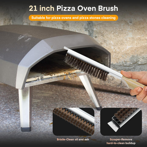 Yofuly aluminum pizza peel handle offers a cool, comfortable grip.
