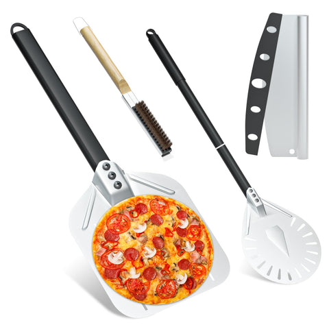 Yofuly perforated pizza peel 12x14 for smooth transfer and even browning.