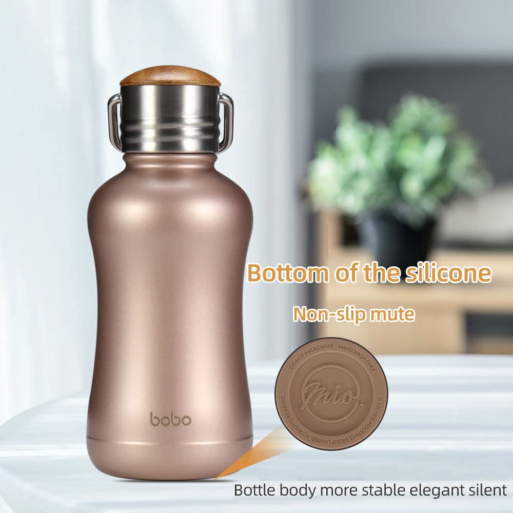 YOHKOH gold bottle held in hand illustrates compact portability.
