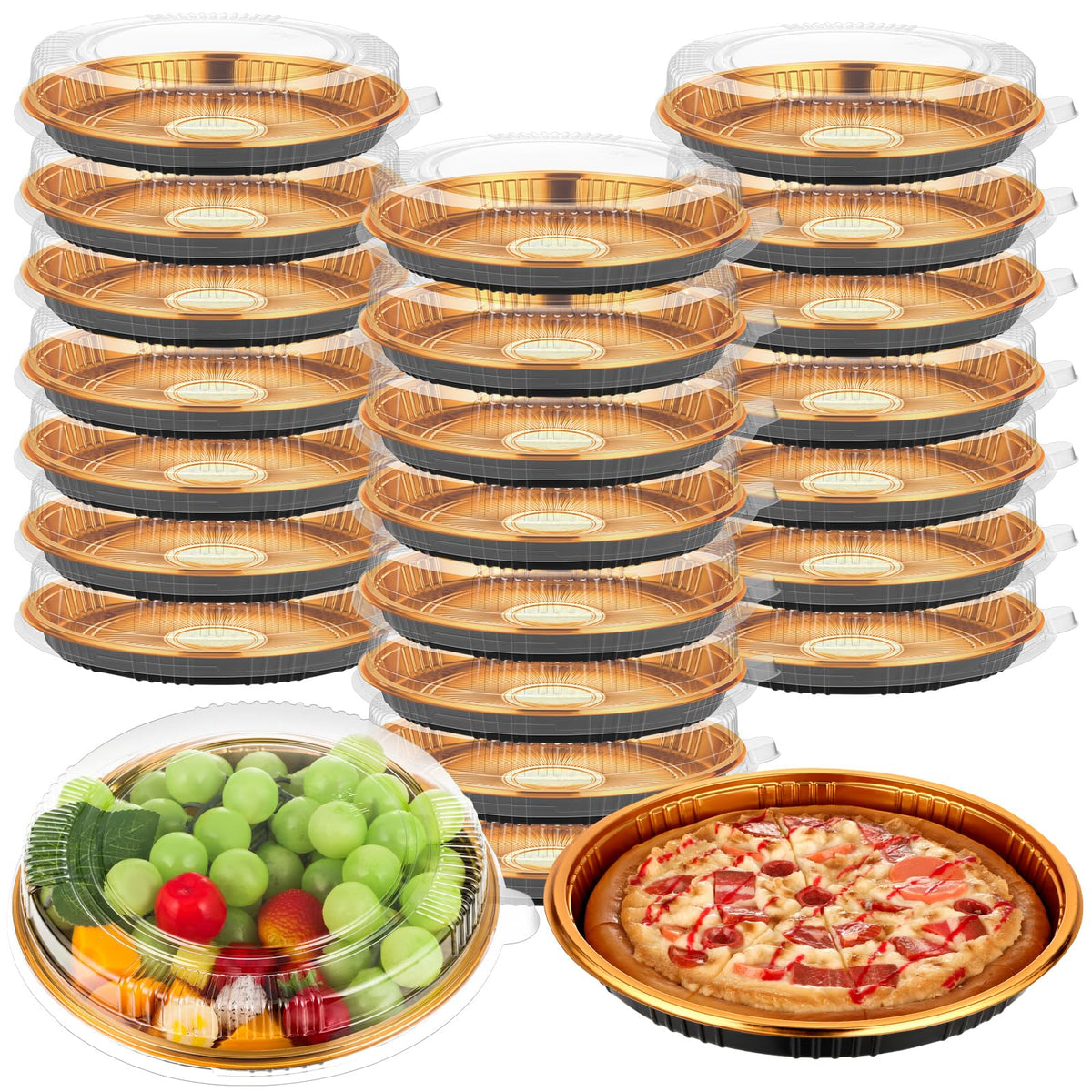Yoiemivy disposable pie carrier with clear lid for mess-free serving