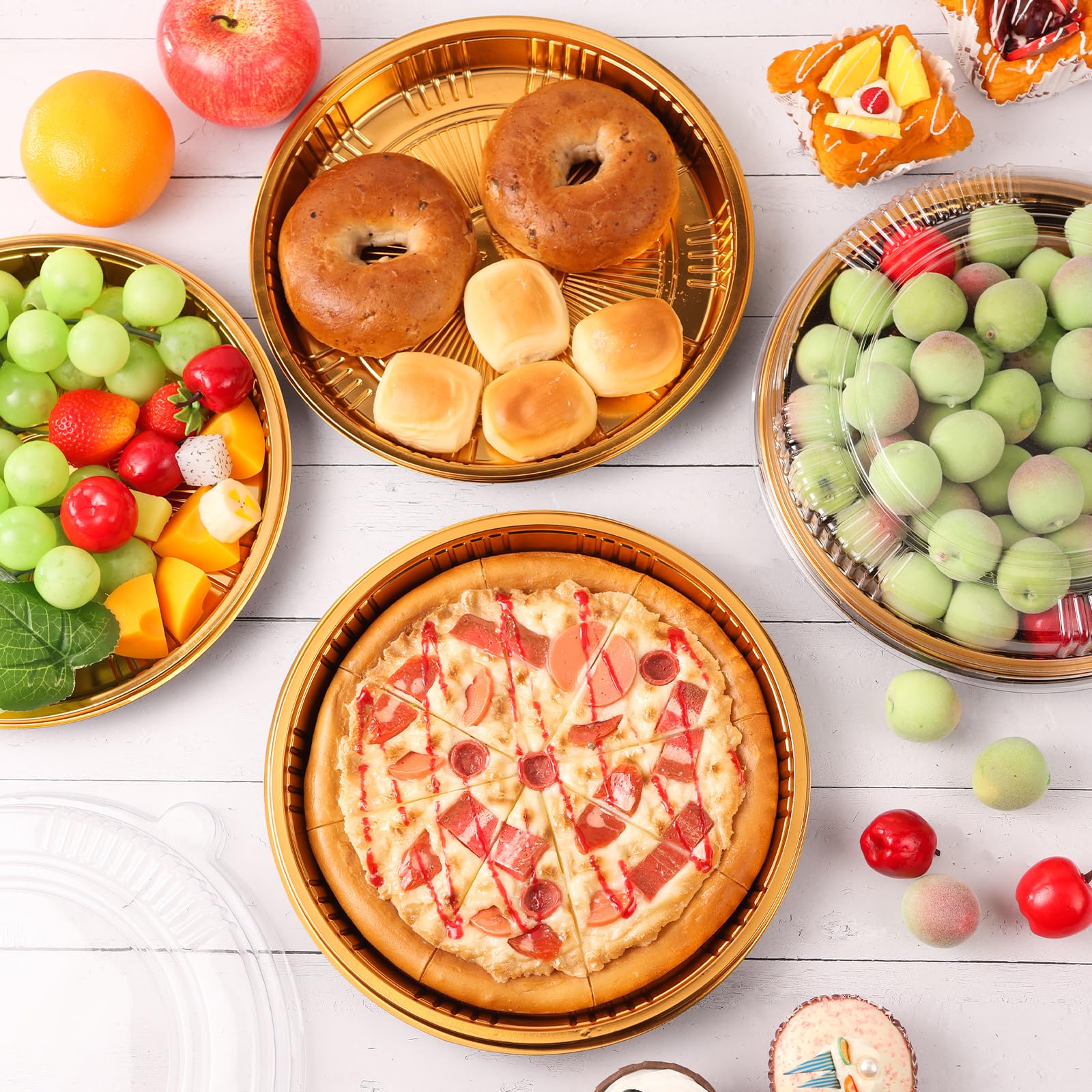 Yoiemivy serving tray highlights pies and desserts with crystal-clear visibility