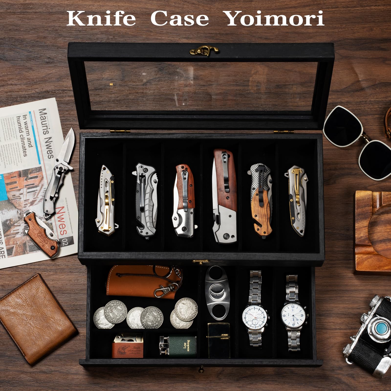 Yoimori compact storage helps growing knife collections stay neat.