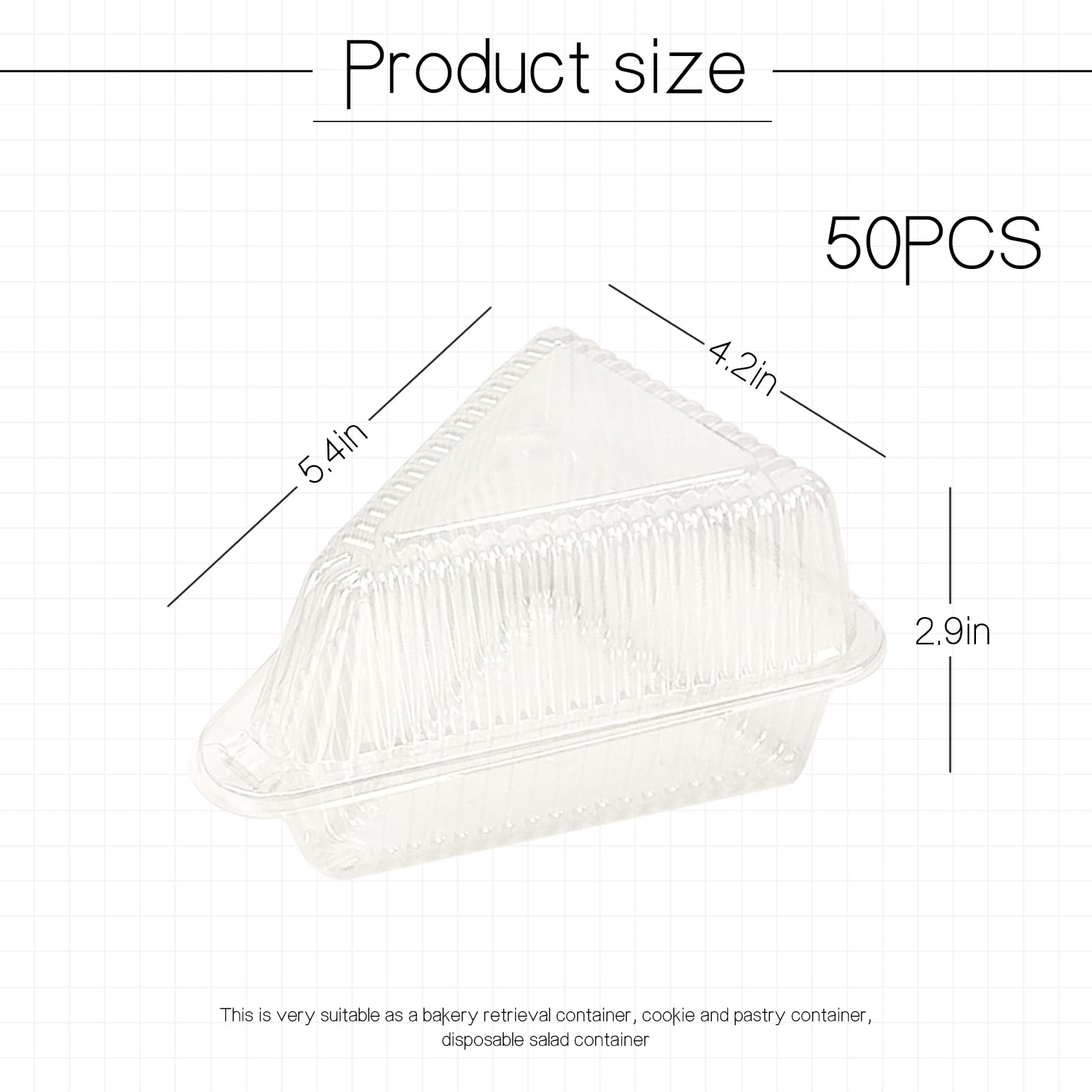 YOIYINI cake slice container with easy-to-open lid for hassle-free serving.