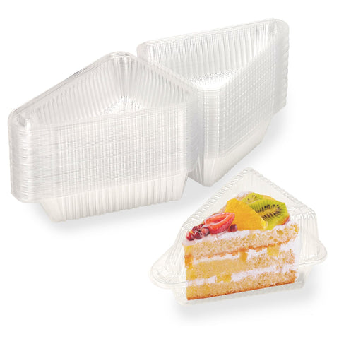 YOIYINI thickened extra-large cake slice container with triangular design keeps slices secure.