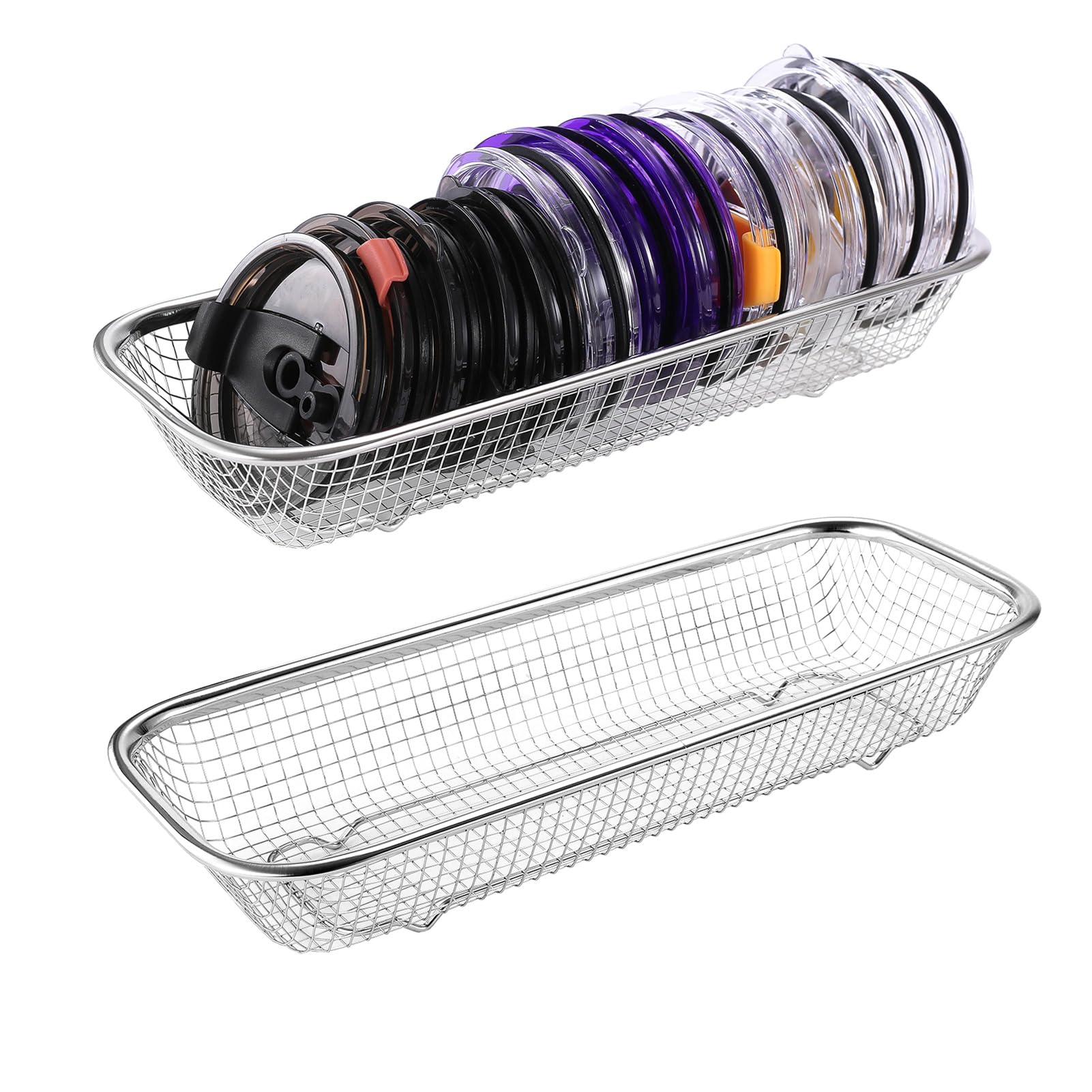 Yoku Made tumbler lid organizer inside cabinet keeps lids accessible and saves space