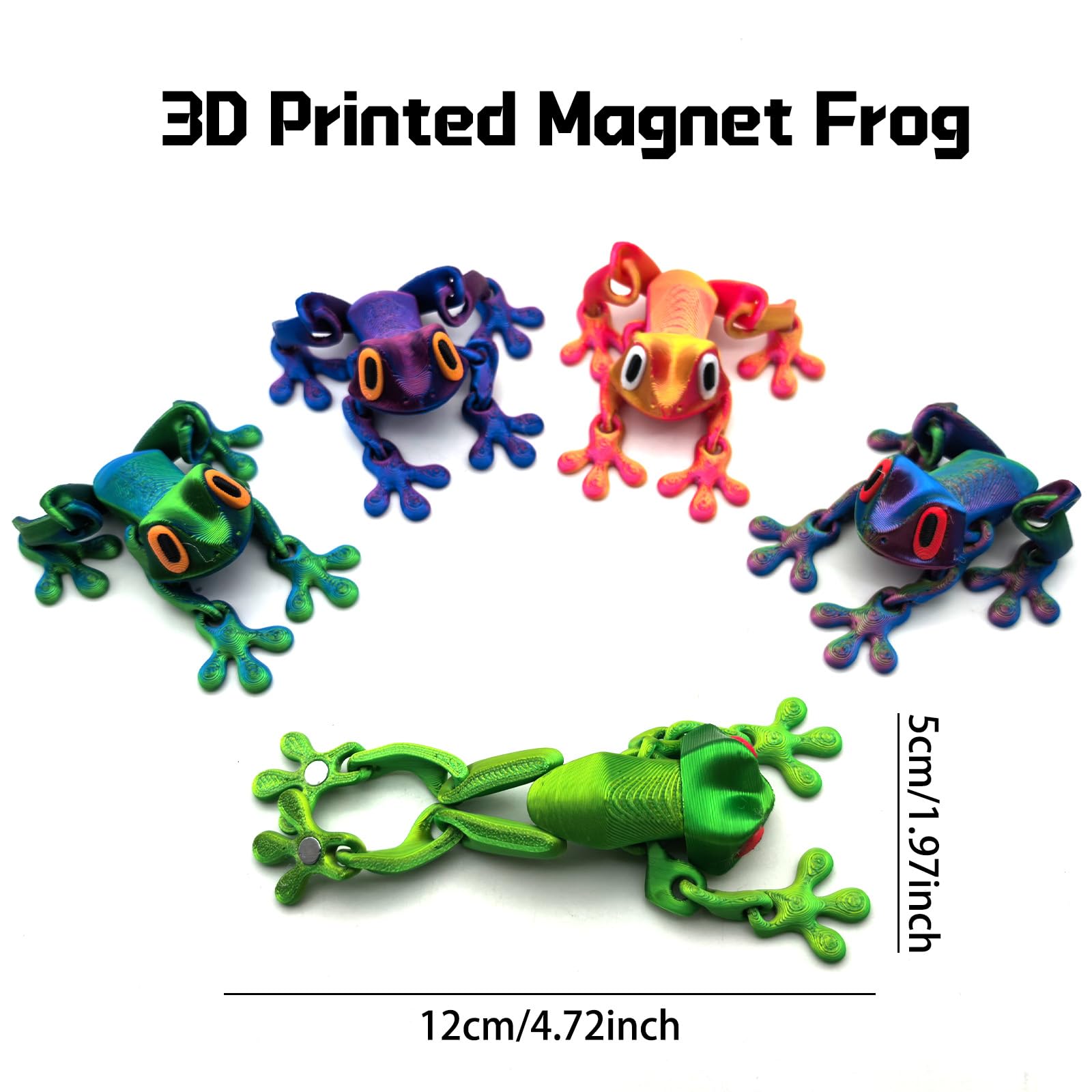 YOKUSHI realistic 3D frog fridge magnets add playful decor to kitchen and office.