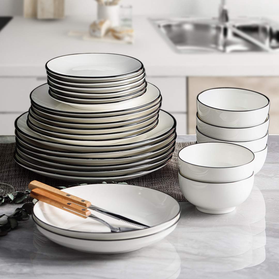 YOLIFE appetizer plates 6-piece set, ideal for entertaining guests with small bites.