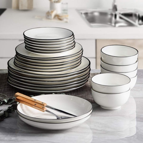 YOLIFE appetizer plates 6-piece set, ideal for entertaining guests with small bites.