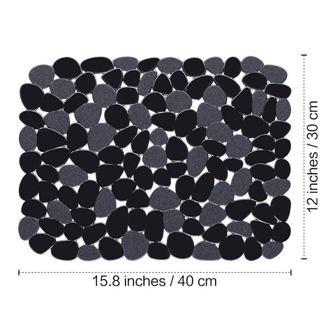 Yolife Pebble mat left view shows cushiony texture for fragile glassware.