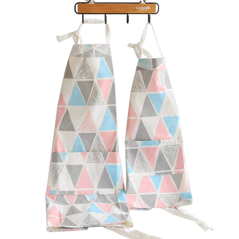 YOLOPARK adult pink apron front view, soft cotton for comfortable cooking