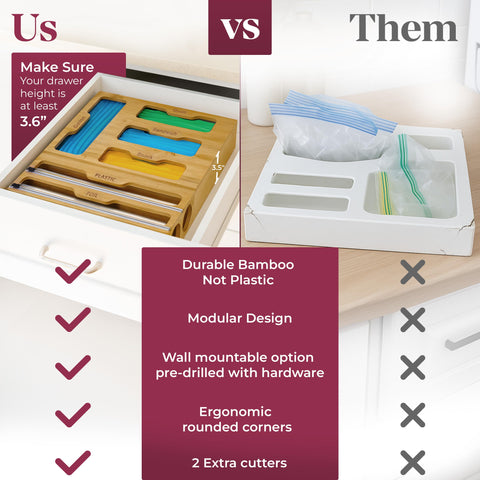 YOLYN compact-dimensions fit slim drawers without crowding