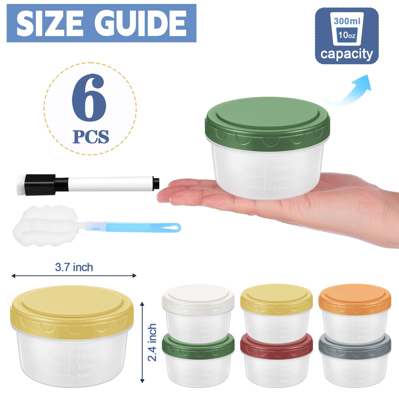 Yomarket BPA-free PP plastic small containers keep sauces safe and portable.